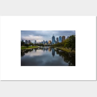 Melbourne from the Swan Street Bridge, Melbourne, Victoria, Australia. Posters and Art